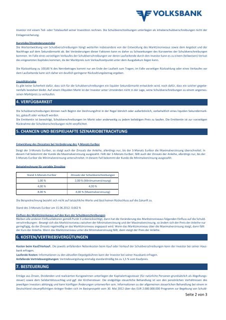 OEVAG PIB Muster variable Verzinsung final draft - Volksbank