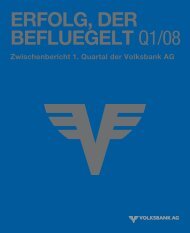 Bericht zum 1. Quartal 2008 - Volksbank AG