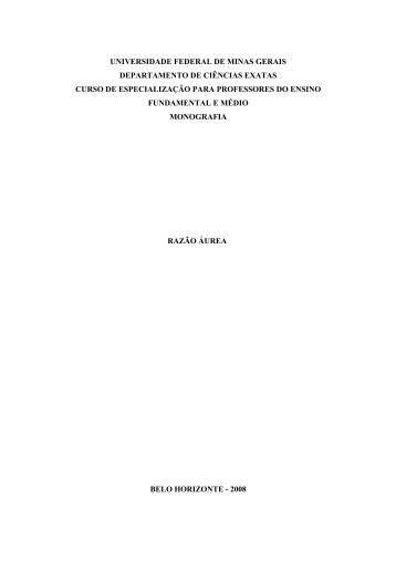 RAZÃO ÁUREA - Departamento de Matemática