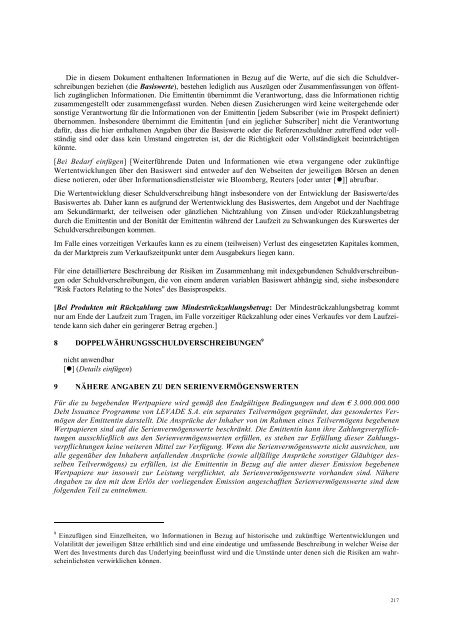 I This document constitutes the base prospectus of ... - Volksbank AG