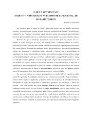 O QUE É METAFICÇÃO? NARRATIVA NARCISISTA ... - Uniandrade