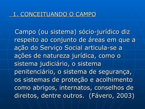 O trabalho do assistente social no âmbito sócio-jurídico - depen - pr