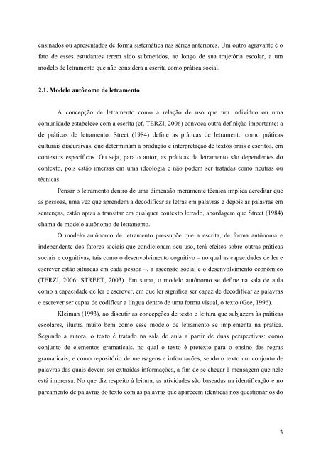 letramento acadêmico: principais abordagens sobre a ... - ICHS/UFOP