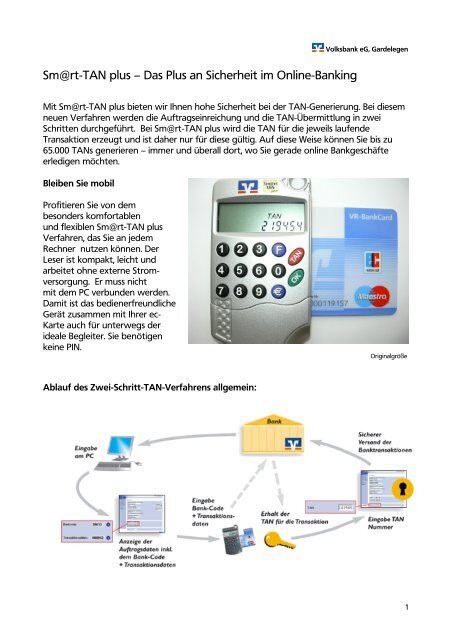 Sm@rt-TAN plus - Volksbank eG, Gardelegen