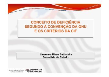 Conceito de Deficiência - Secretaria de Desenvolvimento Social