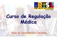 CURSO DE REGULAÇÃO MÉDICA DE URGÊNCIA - SAMU