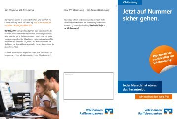 Flyer VR-Kennung - Volksbank Rhein-Ruhr eG