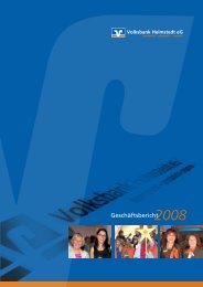 Geschäftsbericht 2008 - Volksbank Helmstedt eG