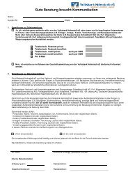 Einwilligungserklärung - Volksbank Helmstedt eG