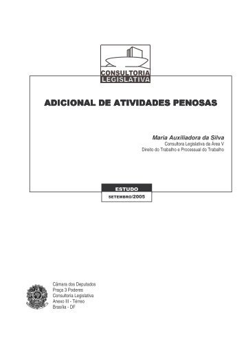 ADICIONAL DE ATIVIDADES PENOSAS - Câmara dos Deputados