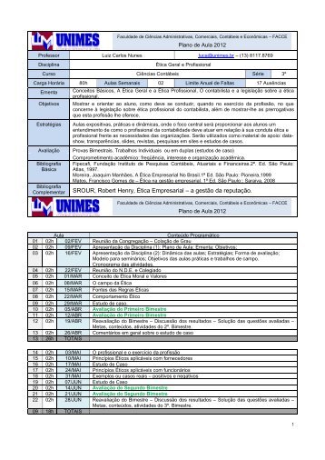 SROUR, Robert Henry, Ética Empresarial – a gestão da ... - Unimes