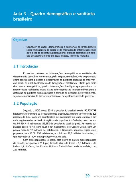 Vigilância Epidemiológica I - CEAD - Unimontes