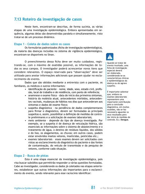 Vigilância Epidemiológica I - CEAD - Unimontes