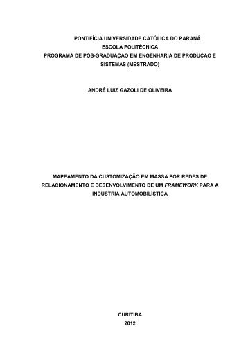 PONTIFÍCIA UNIVERSIDADE CATÓLICA DO PARANÁ - PUCPR