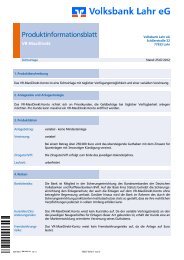 Produktinformationsblatt - Volksbank Lahr