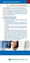 eBanking BusinessEdition - Volksbank Lahr eG
