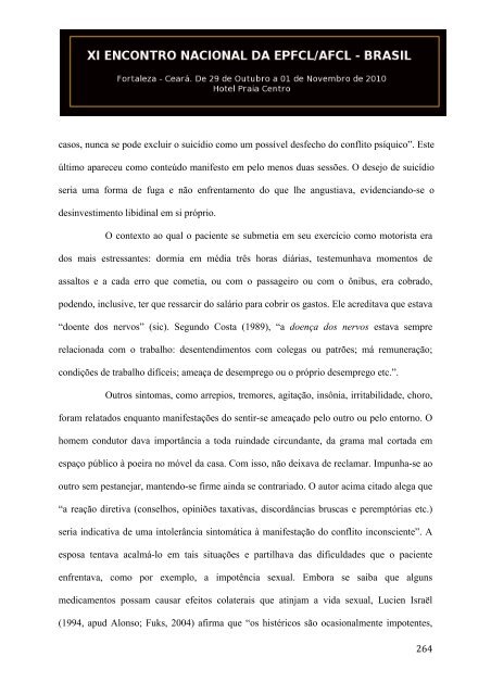 anais do xi encontro da epfcl|afcl - brasil - Escola de Psicanálise dos ...