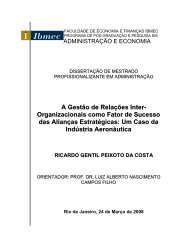 A Gestão das Relações Inter-Organizacionais Como Fator ... - Ibmec