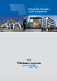 Informationsmappe SEPA-Lastschrift - Volksbank Laupheim eG