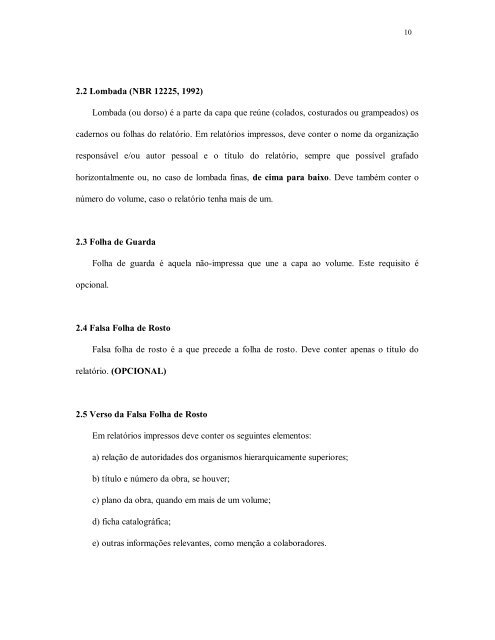 NORMAS PARA ELABORAÇÃO DE RELATÓRIO ... - CAL - UFSC