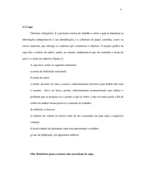 NORMAS PARA ELABORAÇÃO DE RELATÓRIO ... - CAL - UFSC