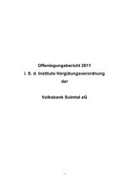 Offenlegungsbericht 2011 - Volksbank Sulmtal eG