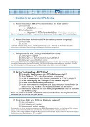 SEPA-Checkliste für Vereine - Volksbank Rottweil