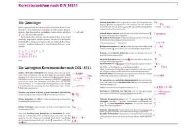 Korrekturzeichen nach DIN 16511 ... - Visual Service AG