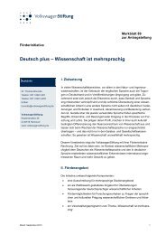 Merkblatt 89 - VolkswagenStiftung : Seite nicht gefunden