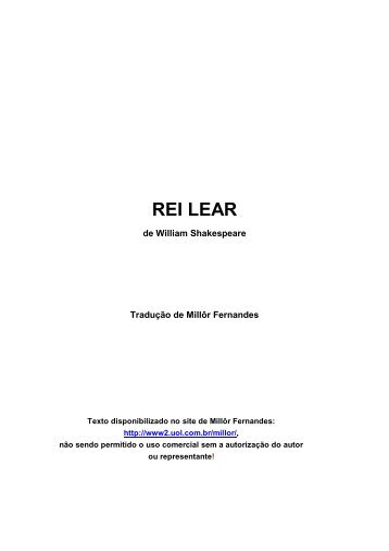 Shakespeare – REI LEAR - Encontros de Dramaturgia