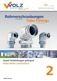 PDF Rohrverschraubungen - Tube Fittings - Volz Gruppe GmbH