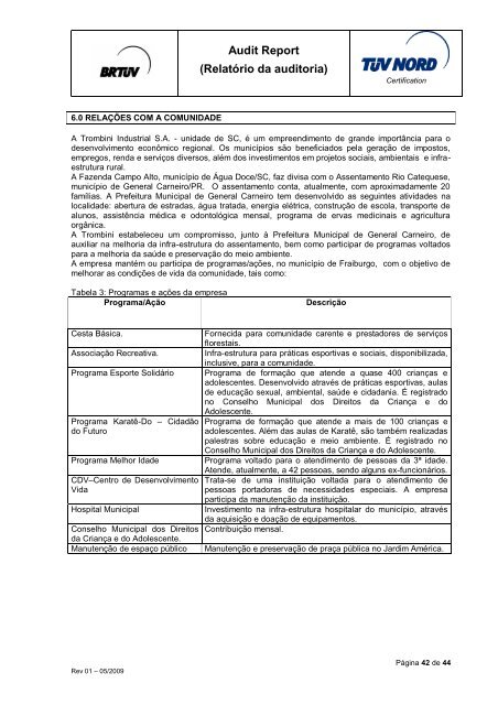 RELATÓRIO DA PRÉ-AUDITORIA DO SISTEMA DE ... - Brtüv