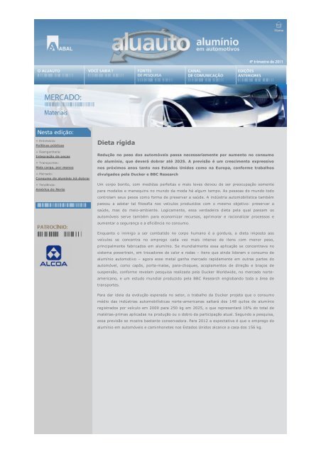 ALUAUTO: alumínio em automotivos - Abal