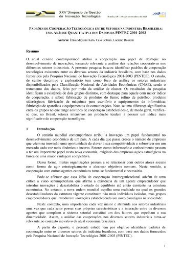 1 Resumo O atual cenário contemporâneo atribui a ... - Anpad