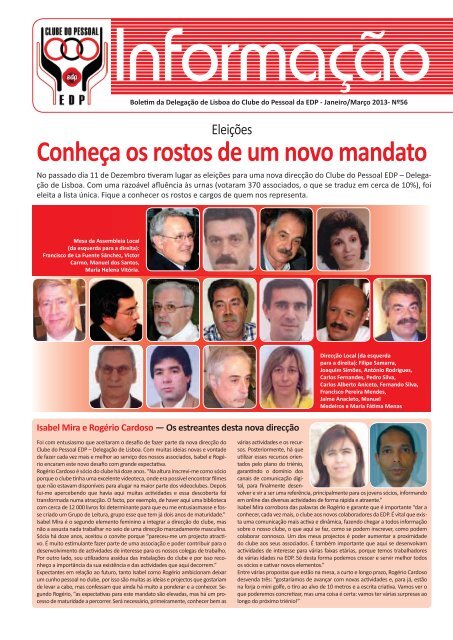 Boletim Informativo nº56 (.pdf) - Clube do Pessoal EDP
