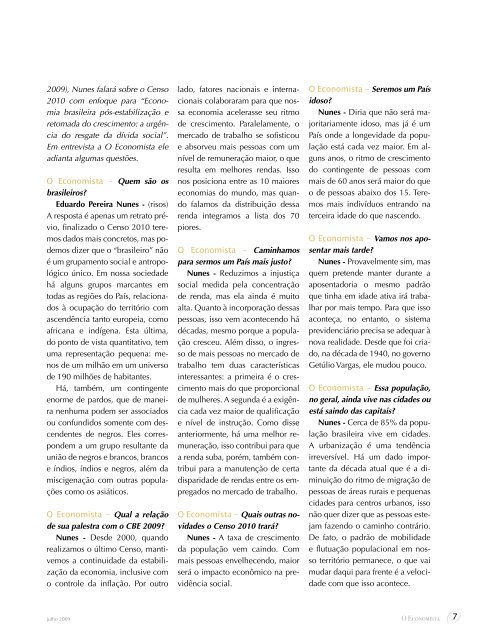 Revista O Economista Nº 17 - Julho de 2009 - corecon - sp