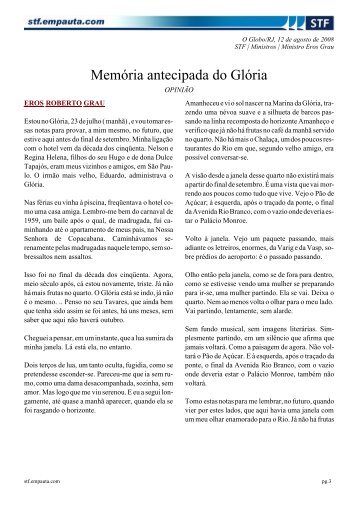 Supremo Tribunal Federal em pauta