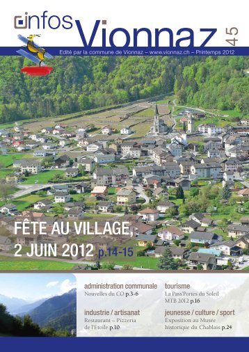 FÊTE AU VILLAGE, 2 JUIN 2012 p.14-15 - Commune de Vionnaz