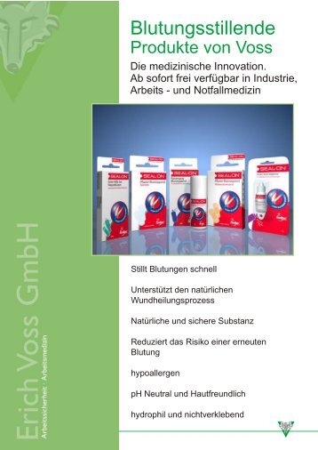 Blutstillende Produkte - Erich Voss GmbH