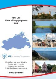 Preise & Termine - VPT Landesgruppe Mecklenburg-Vorpommern