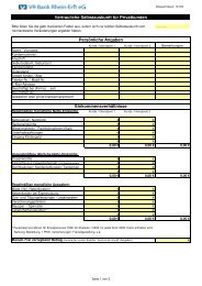 Selbstauskunft für Privatkunden (PDF-Version) - VR-Bank Rhein-Erft ...