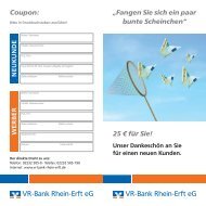 Kunden werben Kunden - Flyer - VR-Bank Rhein-Erft eG