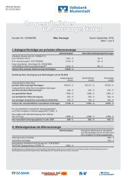 Beispiel eines vervollständigten VR-VorsorgeStatus