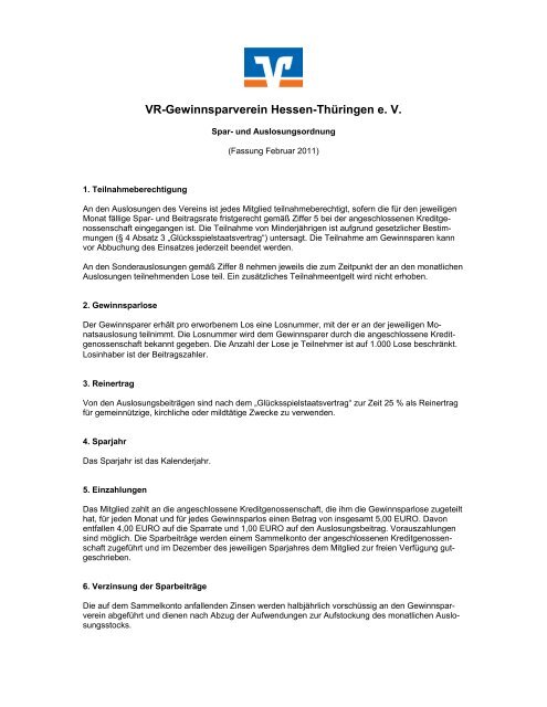 VR-Gewinnsparverein Hessen-Thüringen e. V.