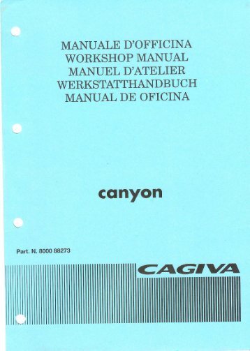 Cagiva Canyon 500 Service manual