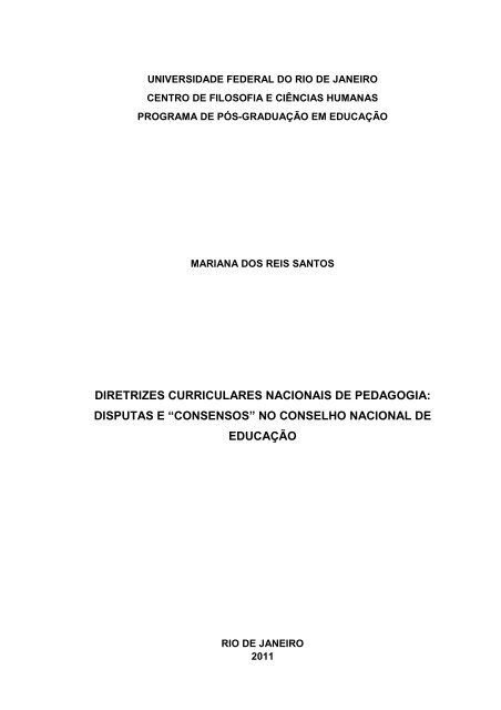 Dissertação - Mariana dos Reis Santos - Faculdade de Educação ...