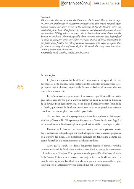 Edição 18 | Ano 9 | No.2 | 2011 REVISTA - Contemporânea - Uerj