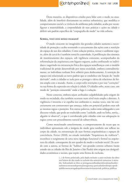 Edição 18 | Ano 9 | No.2 | 2011 REVISTA - Contemporânea - Uerj