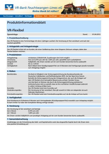 Produktinformationsblatt VR-Flexibel - VR-Bank Feuchtwangen ...