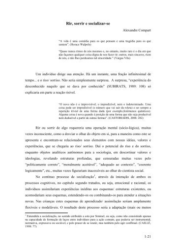 Rir, sorrir e socializar-se - Alexandre Compart - Instituto Elo